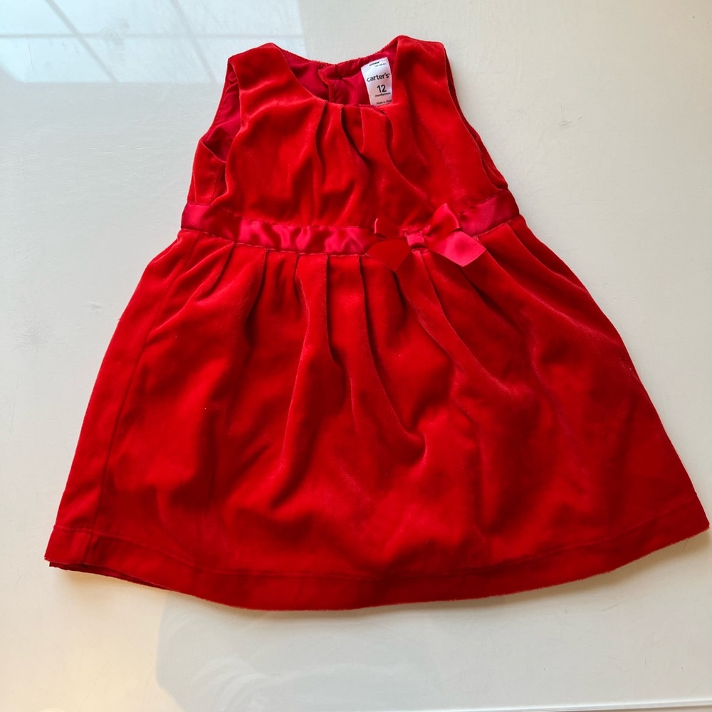 12M Carters red dress
